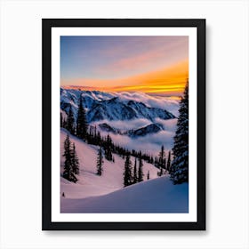 Snowbird, Usa Sunrise Skiing Poster Affiche