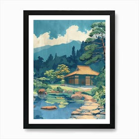 Beppu Japan 1 Retro Illustration Art Print