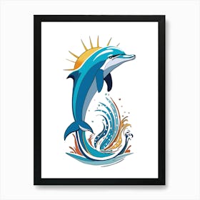 Dolphin Jumping In The Water Art Print