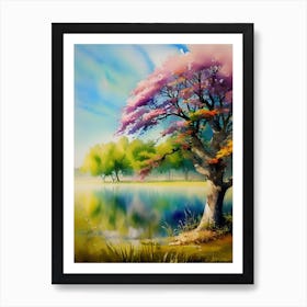 Tree In The Water 4 Art Print