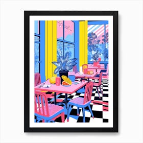 Colour Pop Retro Diner 1 Art Print
