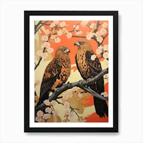 Art Nouveau Birds Poster Golden Eagle 3 Art Print