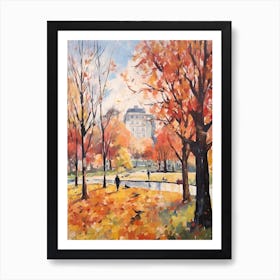 Autumn City Park Painting St James Park London Art Print