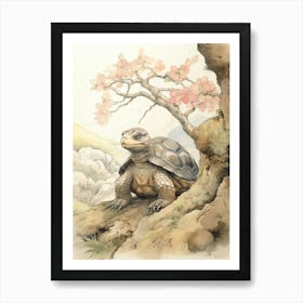 Storybook Animal Watercolour Turtle Art Print