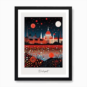 Poster Of Budapest, Illustration In The Style Of Pop Art 3 Art Print