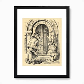 Alice And The Frog Art Print