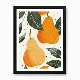 Pears Close Up Illustration 4 Art Print