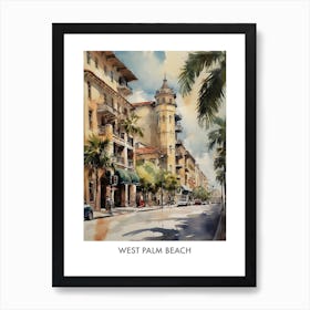 West Palm Beach Travel Poster Art Print