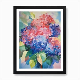 Hydrangea Flower Illustration 4 Art Print