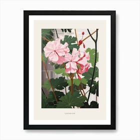 Flower Illustration Geranium 2 Poster Art Print