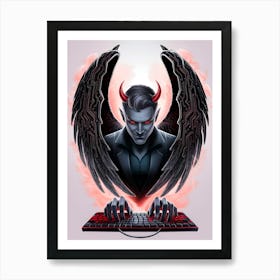 Devil On A Keyboard 1 Art Print