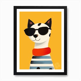 Little Cat 5 Wearing Sunglasses Art Print