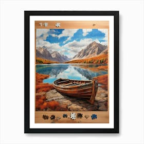 Boat On The Lake 26 Art Print