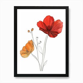 Poppies 27 Art Print