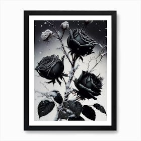 Black Roses Art Print