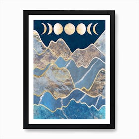 Moon Phases Canvas Art Art Print