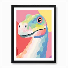Colourful Dinosaur Plateosaurus 4 Art Print