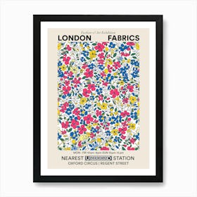 Poster Flores Vista London Fabrics Floral Pattern 3 Art Print