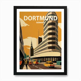 Dortmund Retro Art Print