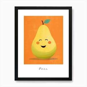 Friendly Kids Pear 4 Poster Art Print