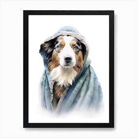 Australian Sheppard Dog As A Jedi 4 Art Print