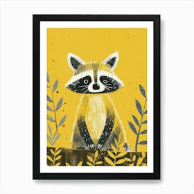 Yellow Raccoon 1 Poster