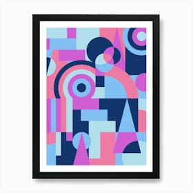 Summer Abstract -  blue Art Print