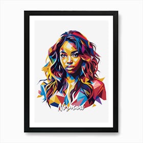 Normani 03 Portrait Music Icon Style WPAP Pop Art Art Print