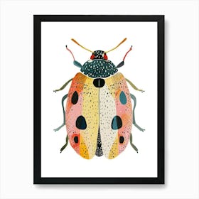 Colourful Insect Illustration Ladybug 20 Art Print
