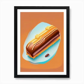 Chocolate Éclair Bakery Product Matisse Inspired Pop Art 1 Art Print