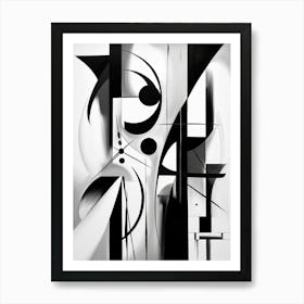 Perception Abstract Black And White 4 Art Print