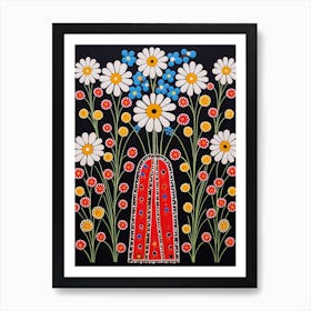 Flower Motif Painting Gypsophila Babys Breath 1 Art Print