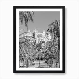 Black And White Mallorca Palma Art Print