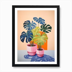 Matisse Inspired Fauvism Botanical Bathroom Poster Art Print
