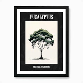 Eucalyptus Tree Pixel Illustration 2 Poster Art Print