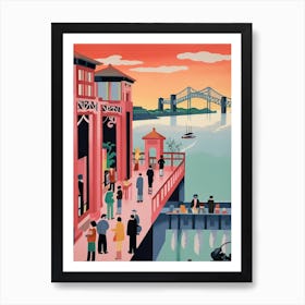 Nanjing Dashengguan Yangtze, China, Colourful 6 Art Print