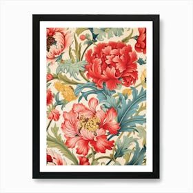 Floral Wallpaper 262 Art Print