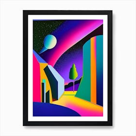 Galaxy Abstract Modern Pop Space Art Print