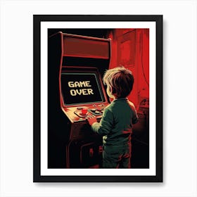 Arcade Game Over Art Print