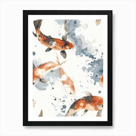 Watercolor Koi 07 Art Print