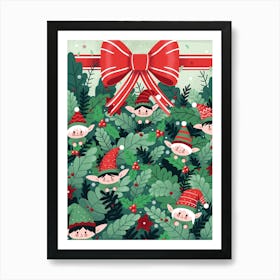 Christmas Elves Art Print