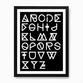 Geometrical Abc Black Art Print