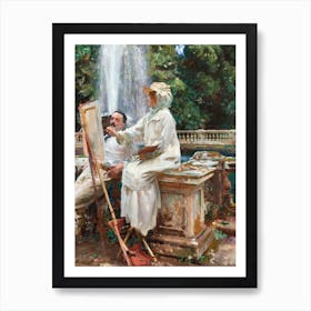 The Fountain, Villa Torlonia, Frascati, Italy (1907), John Singer Sargent Art Print