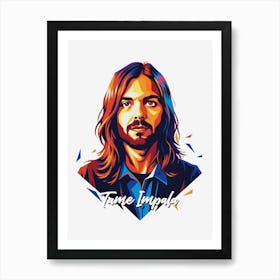 Tame Impala 02 Portrait Music Icon WPAP Pop Art Style Art Print