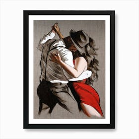 Tango Dancers Art Print