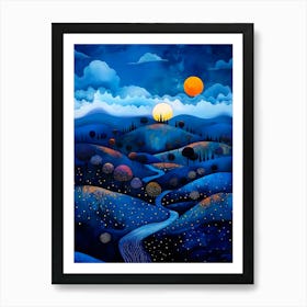 Night In The Valley Art Print