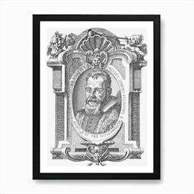 Galileo Portrait Line Art Art Print