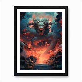 Dragon In The Sky Art Print