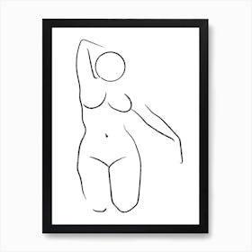 Sitting Nude 4 Art Print