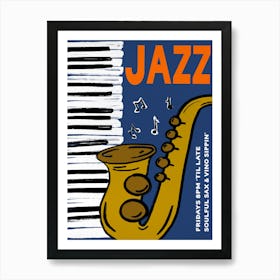 Jazz Saxophone Print Poster